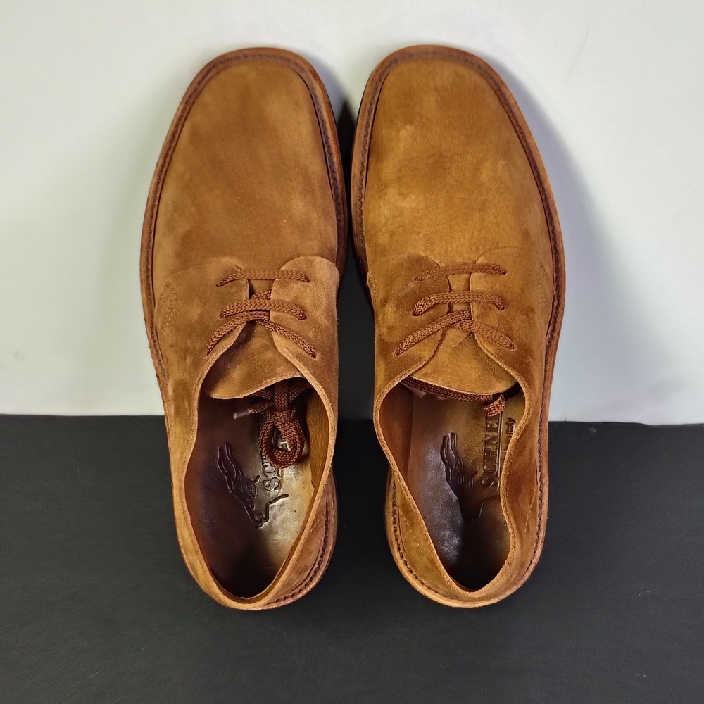 Schnee's Bozeman Mens Size 10 EU43 Suede Derby Shoes Brown Leather Vibram Italy - Picture 9 of 15